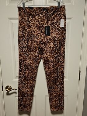 Needle & Cloth Leopard Print Skinny Ankle Pants